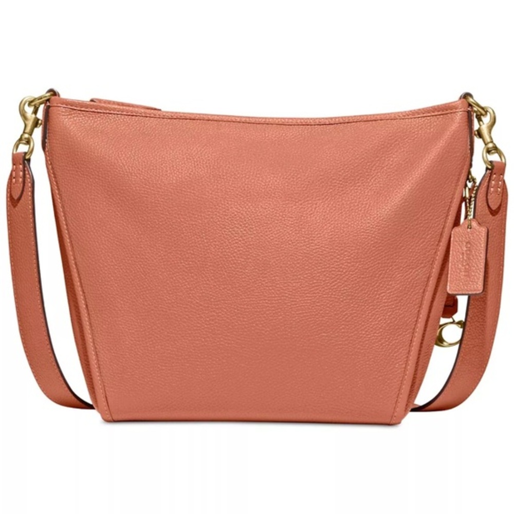 NEW! COACH Dufflette Leather Shoulder Crossbody Bag in Coral